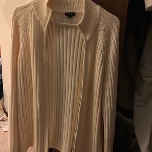 Talbouts Cream color zip up sweater